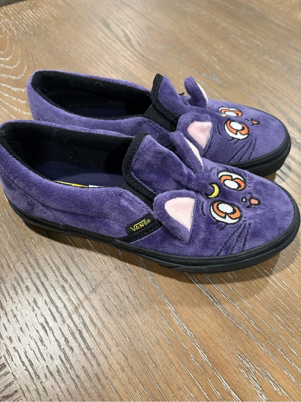 Kids Sailor Moon (Luna Cat) x Vans Slip-On Shoes